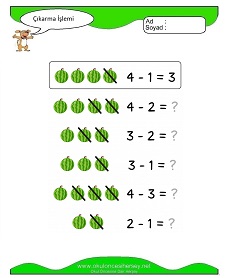 Çıkarma İşlemi Çalışma Sayfaları